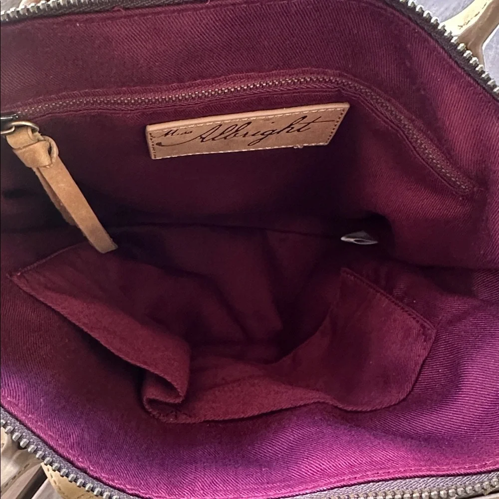 Miss Albright Hair-On Hide Leather Satchel Crossbody/Shoulder Bag-adjustable